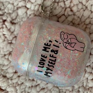 Bt21 Cooky liquid glitter hard case Airpods Gen 1/Gen 2